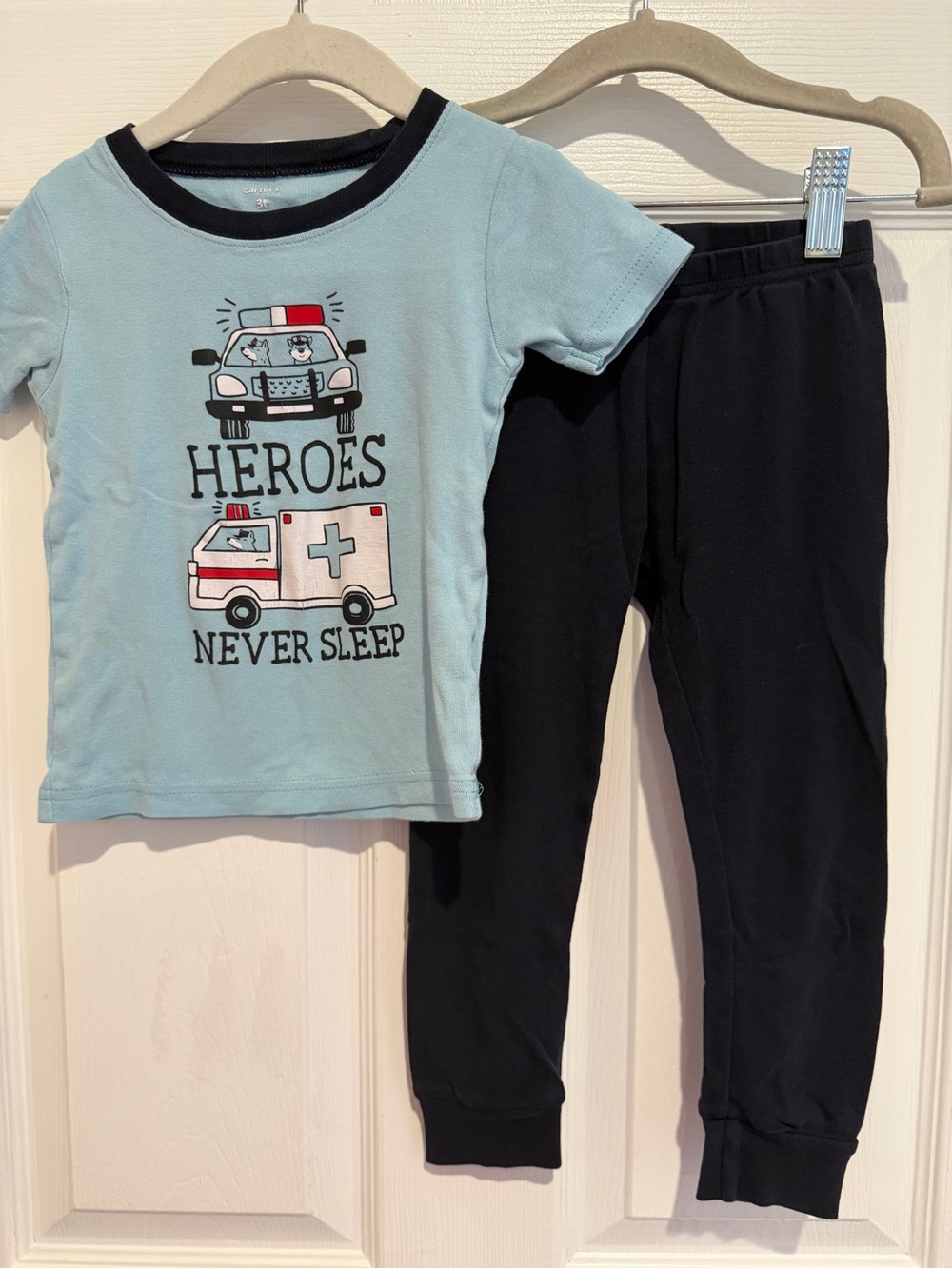 5 Sets Carter's 3T Boys Pajama Bundle Cotton Sleepwear Cars Superhero - Picture 2 of 15